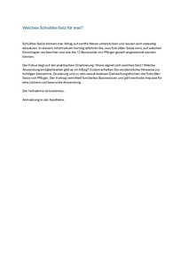 "Welches Schüßler-Salz für was?"