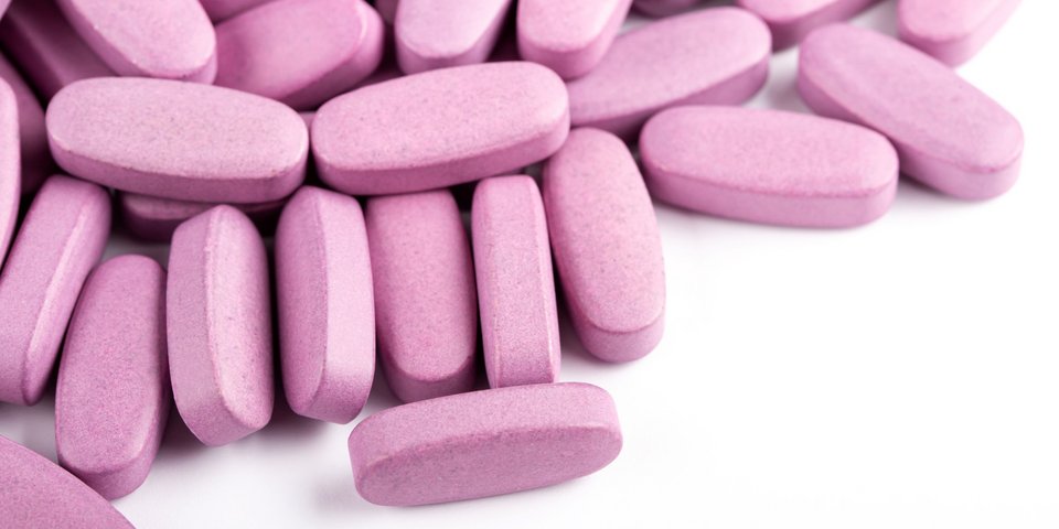 Selen Überdosierung Tabletten lila rosa