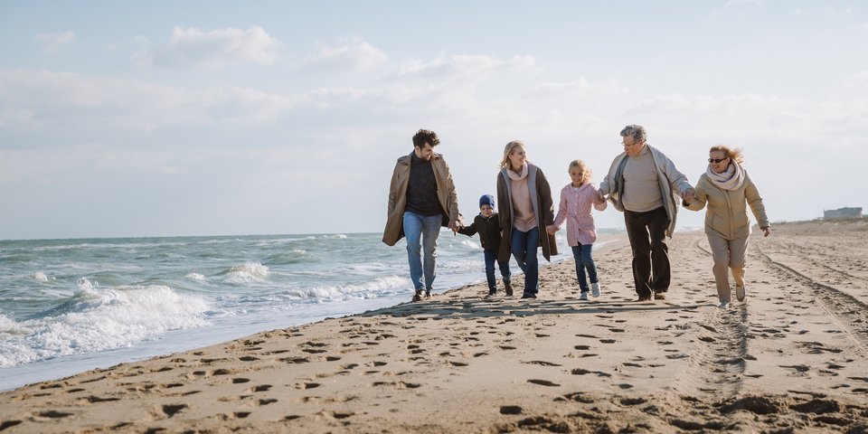 Familie am Strand