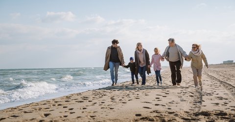 Familie am Strand